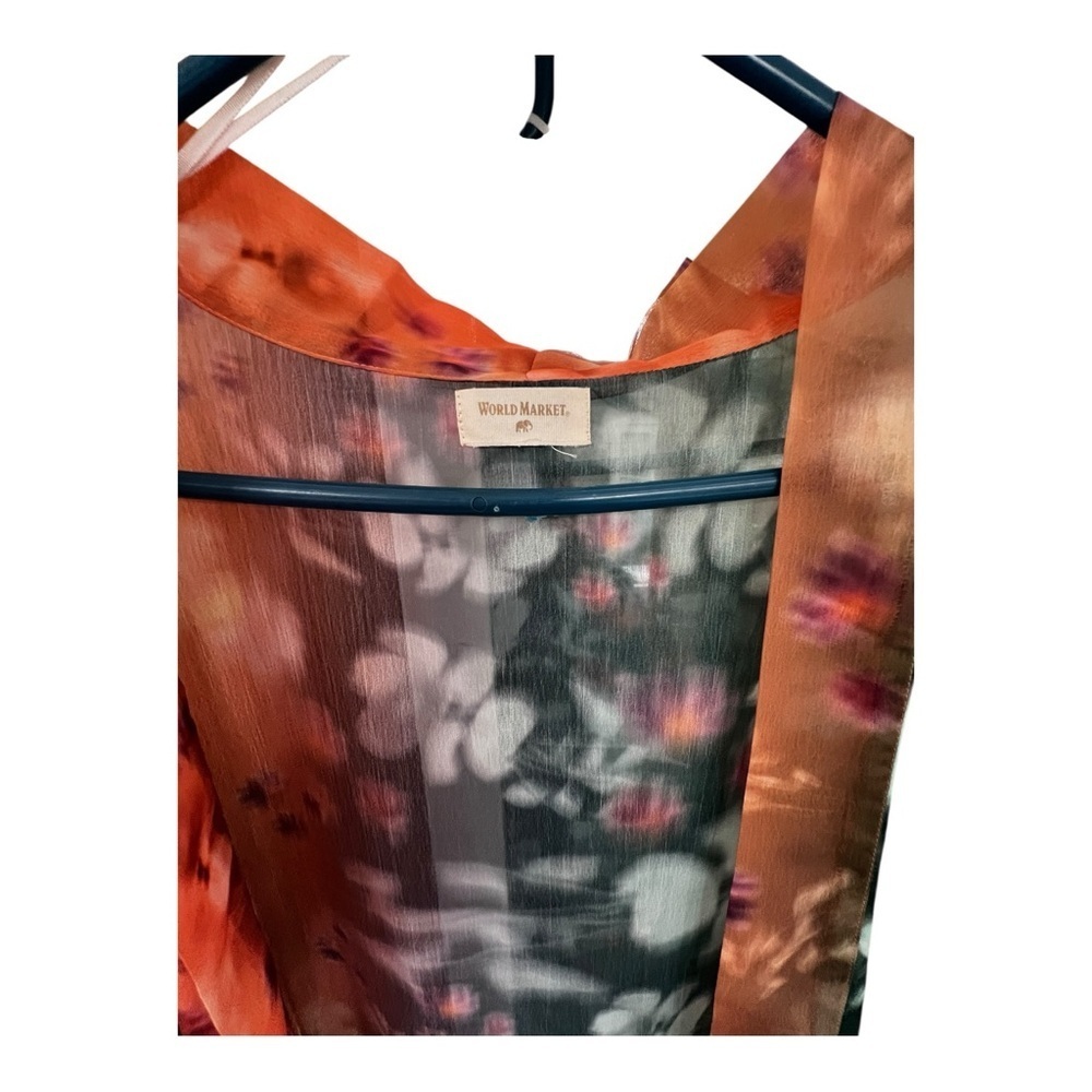 Cost Plus World Market Multicolor Sheer Kimono - Picture 2 of 3